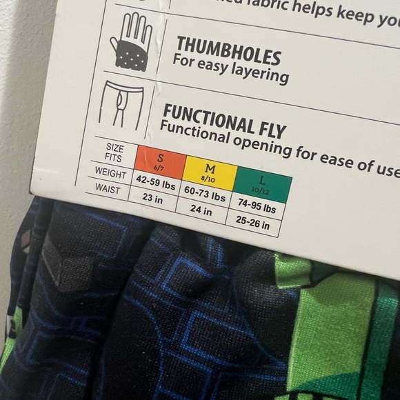 Climateright By Cuddl Duds Minecraft Boys Thermal Set, Size L - Picture 5 of 7